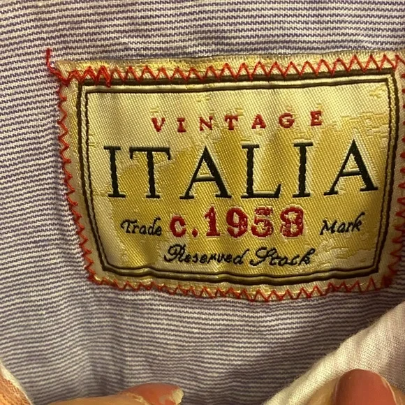 Italia Men's Multicolor Striped Button Down Shirt - Picture 2 of 10